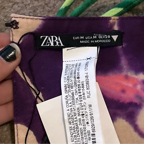 Zara Floral Linen Blend Top - Picture 9 of 15